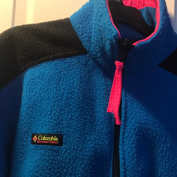 VINTAGE Columbia sportwear bomber jacket/sweater - Picture 3 of 4